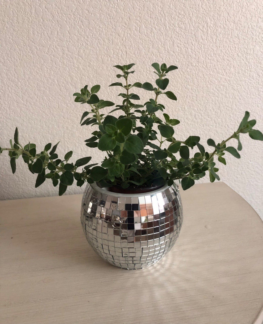 Disco Ball Hanging Planter