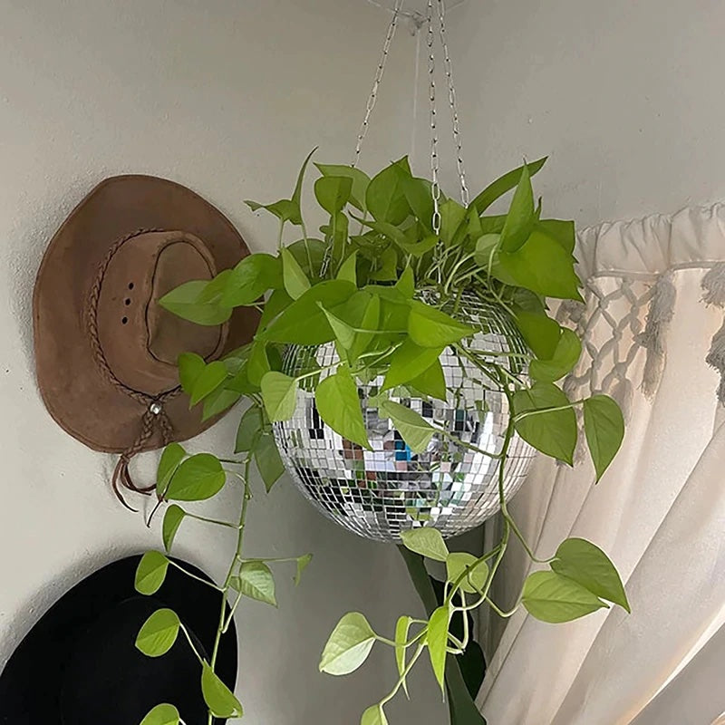 Disco Ball Hanging Planter