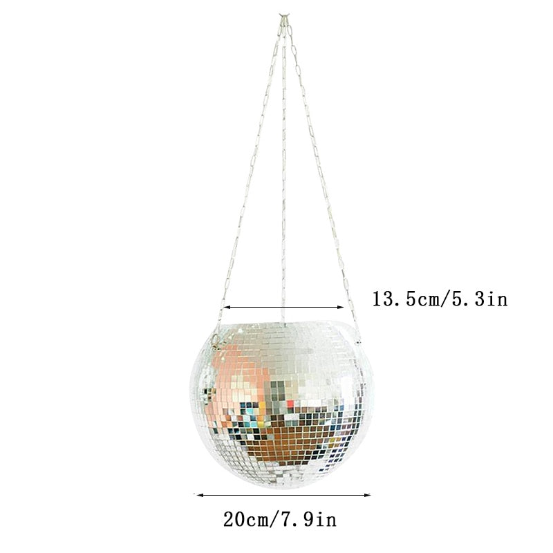 Disco Ball Hanging Planter