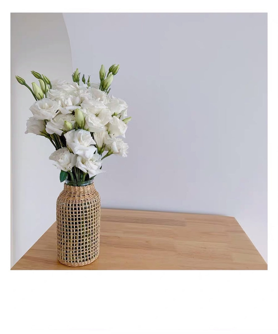 Straw Flower Vase