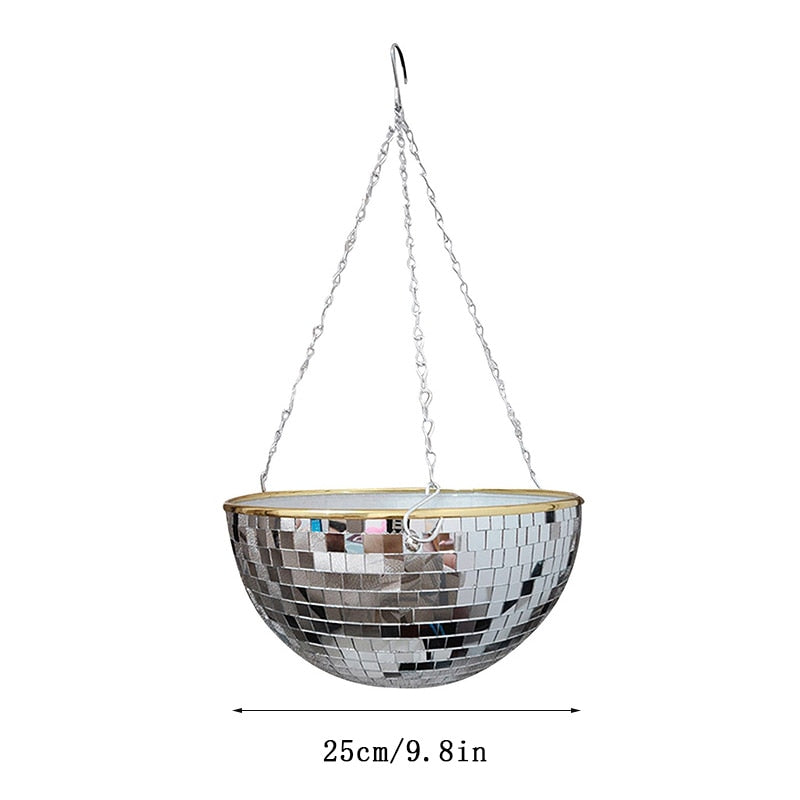 Disco Ball Hanging Planter