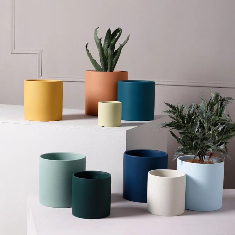 Industrial Style Ceramic Planter