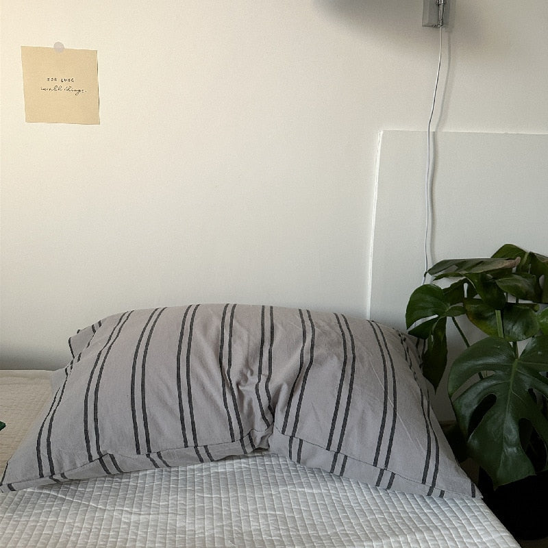 100% Cotton Striped Pillowcases 1pc