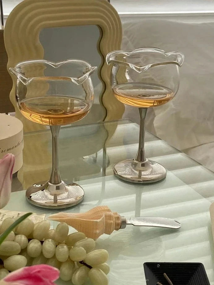 Metal Stem Wine Glass