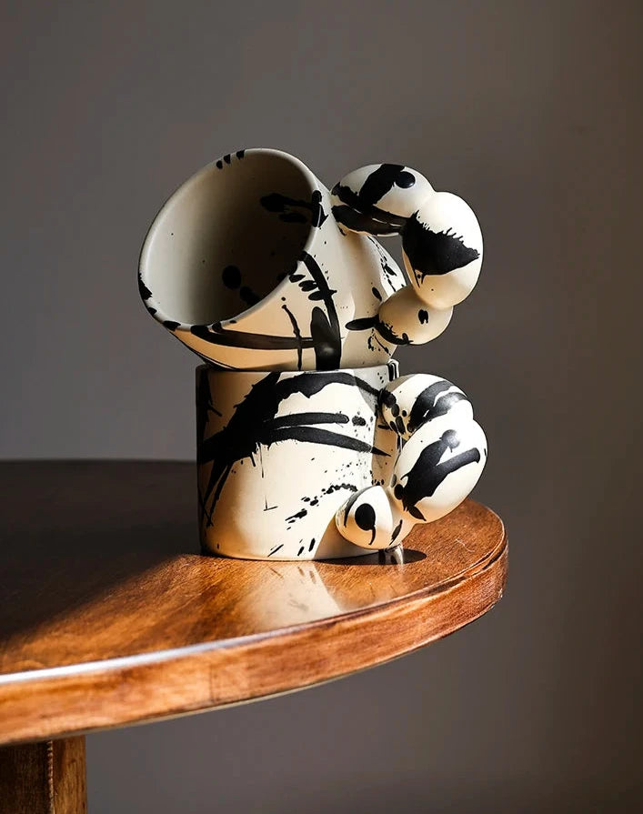 Cream Ink Handmade Ceramic Mug