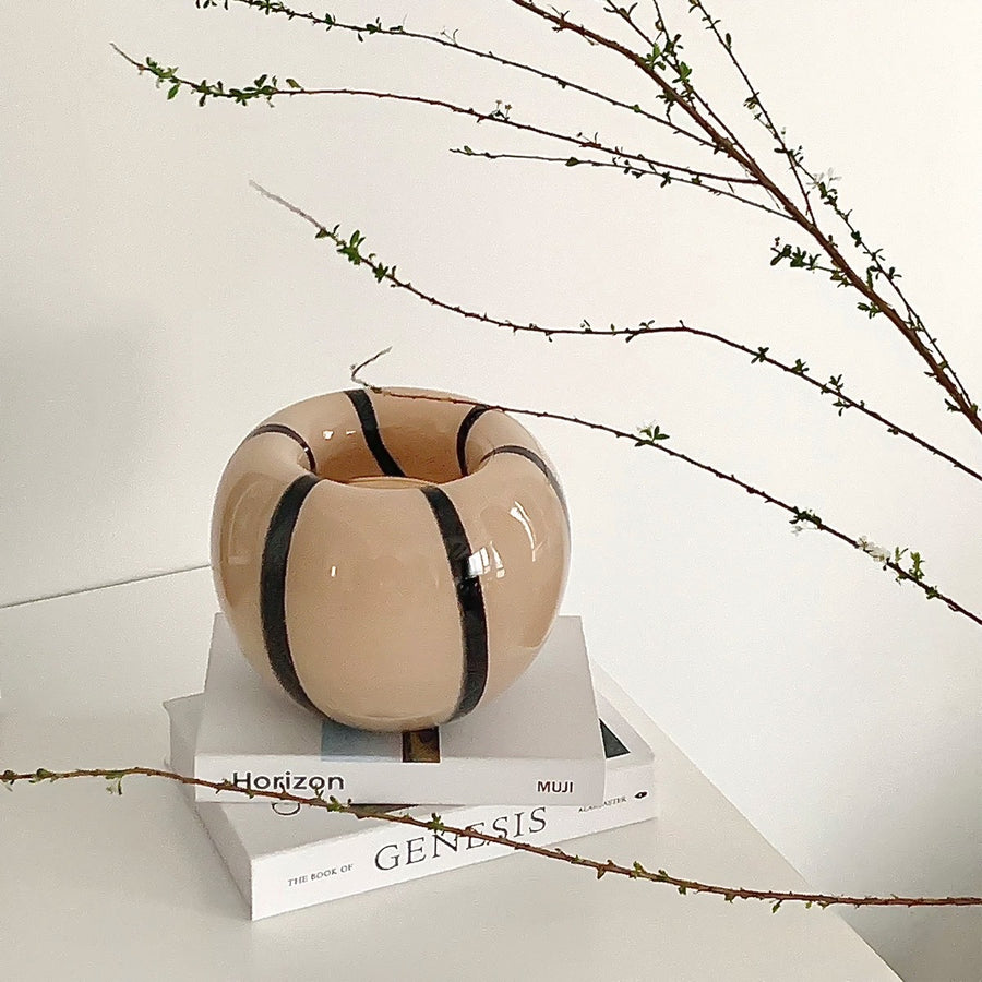 Painted Glass Hydroponic Vase