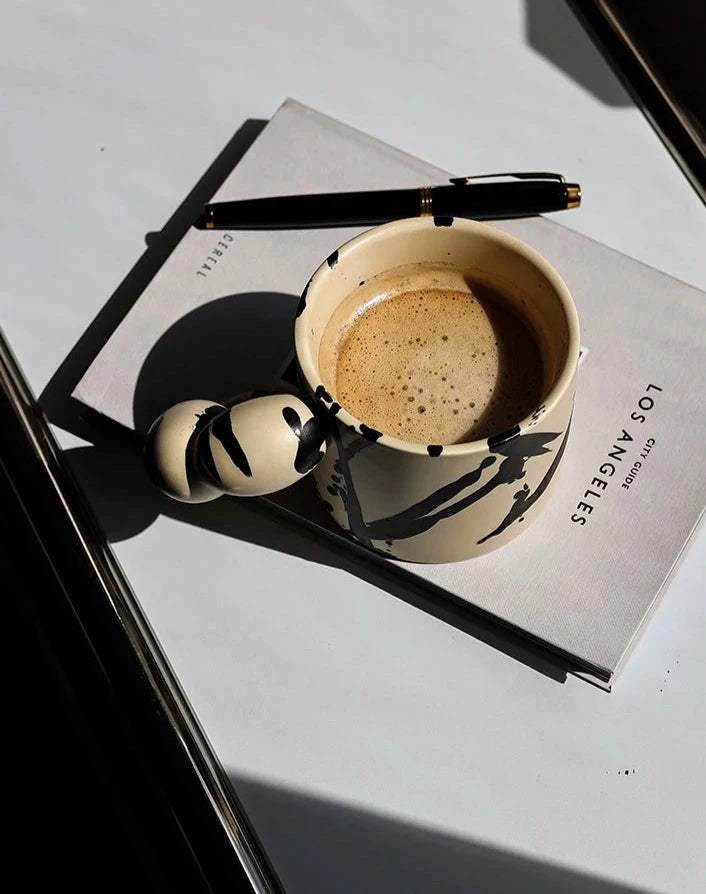 Cream Ink Handmade Ceramic Mug