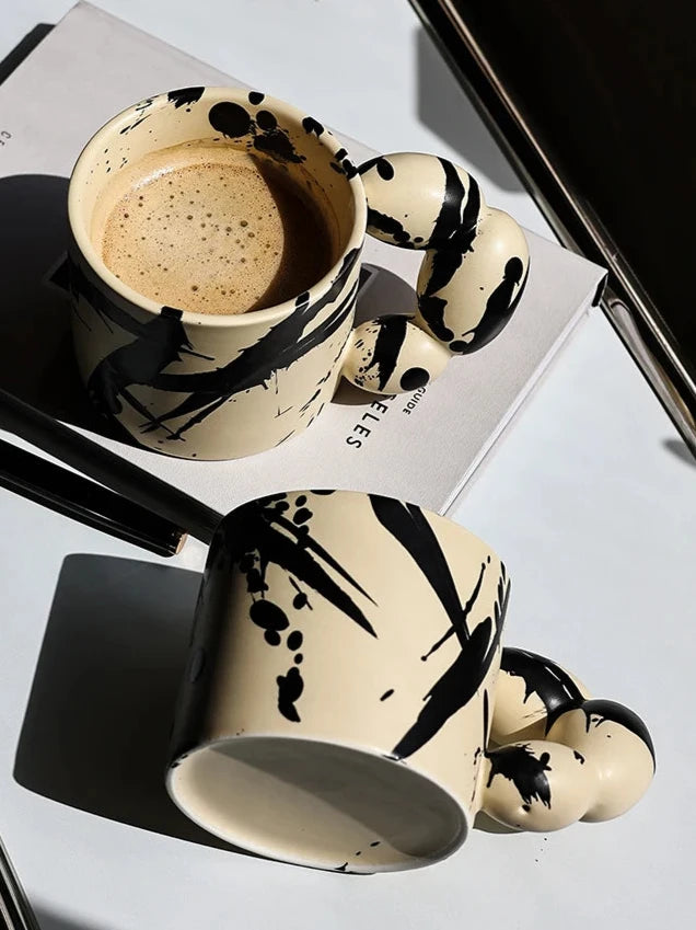 Cream Ink Handmade Ceramic Mug