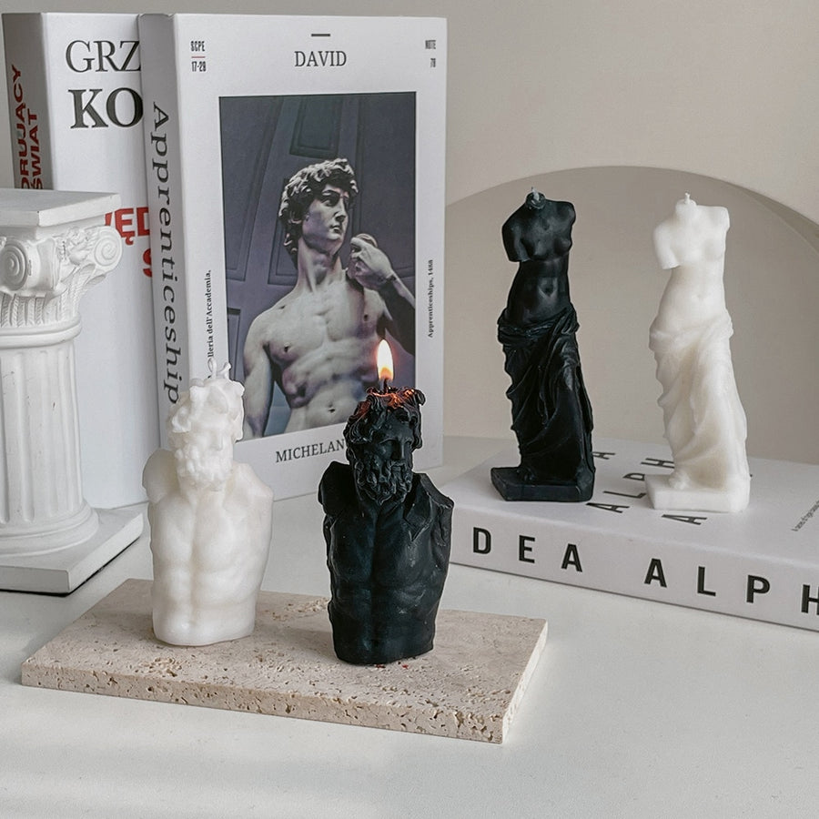 Man In Sculpture Candle