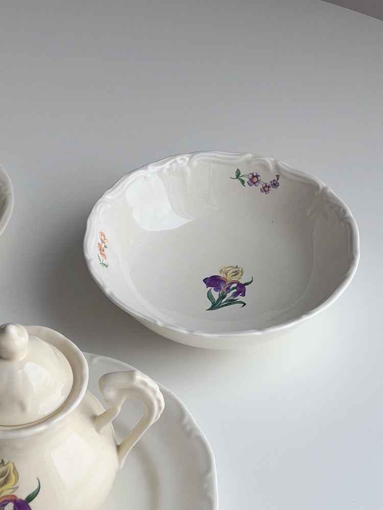 French Iris Ceramic Tableware