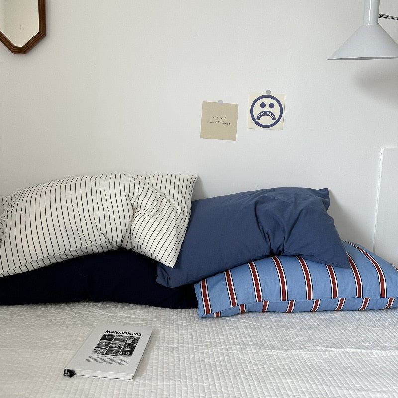 100% Cotton Striped Pillowcases 1pc