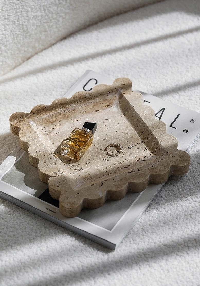 Natural Stone Scallop Tray