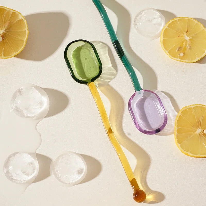 Squiggle Glass Spoons