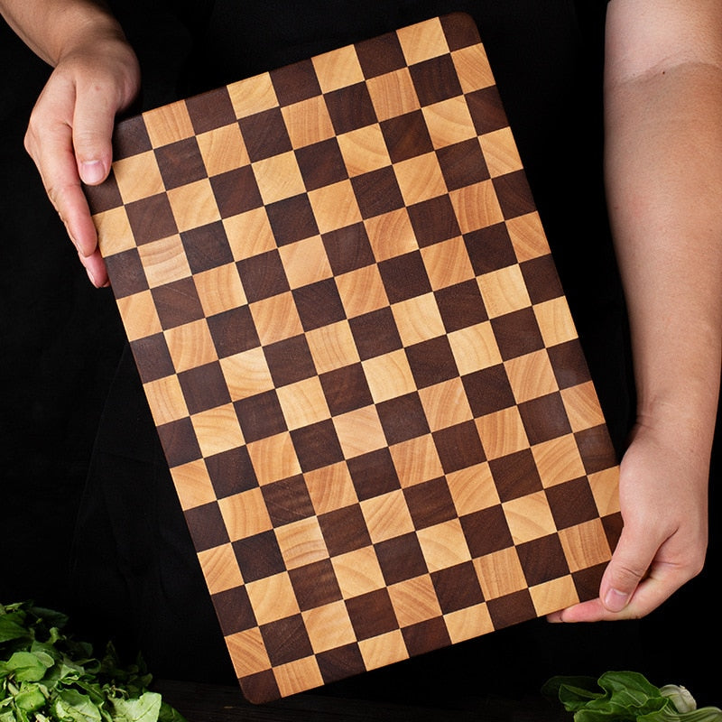 Checkerboard Acacia Wood Cutting Board