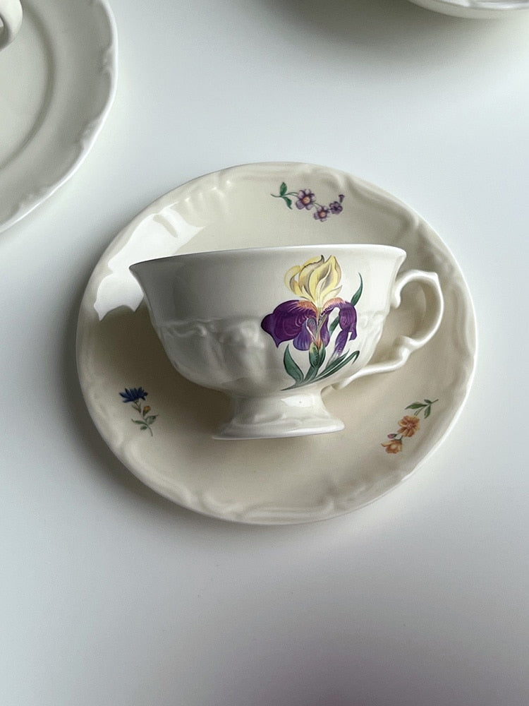 French Iris Ceramic Tableware