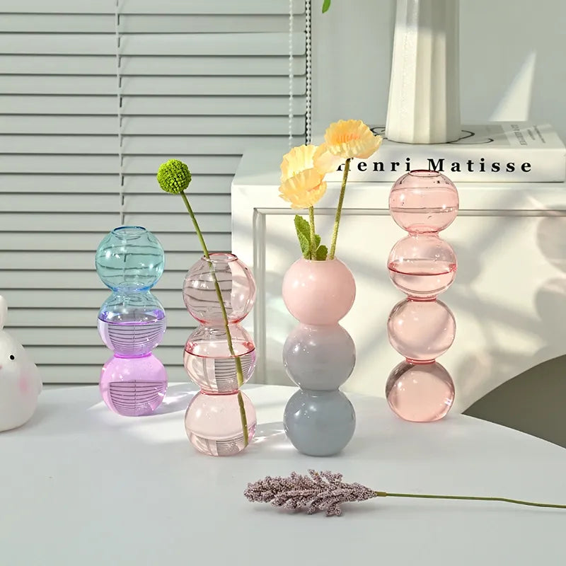 Pastel Flower Bubble Vase