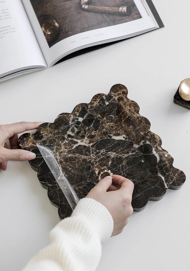 Natural Stone Scallop Tray