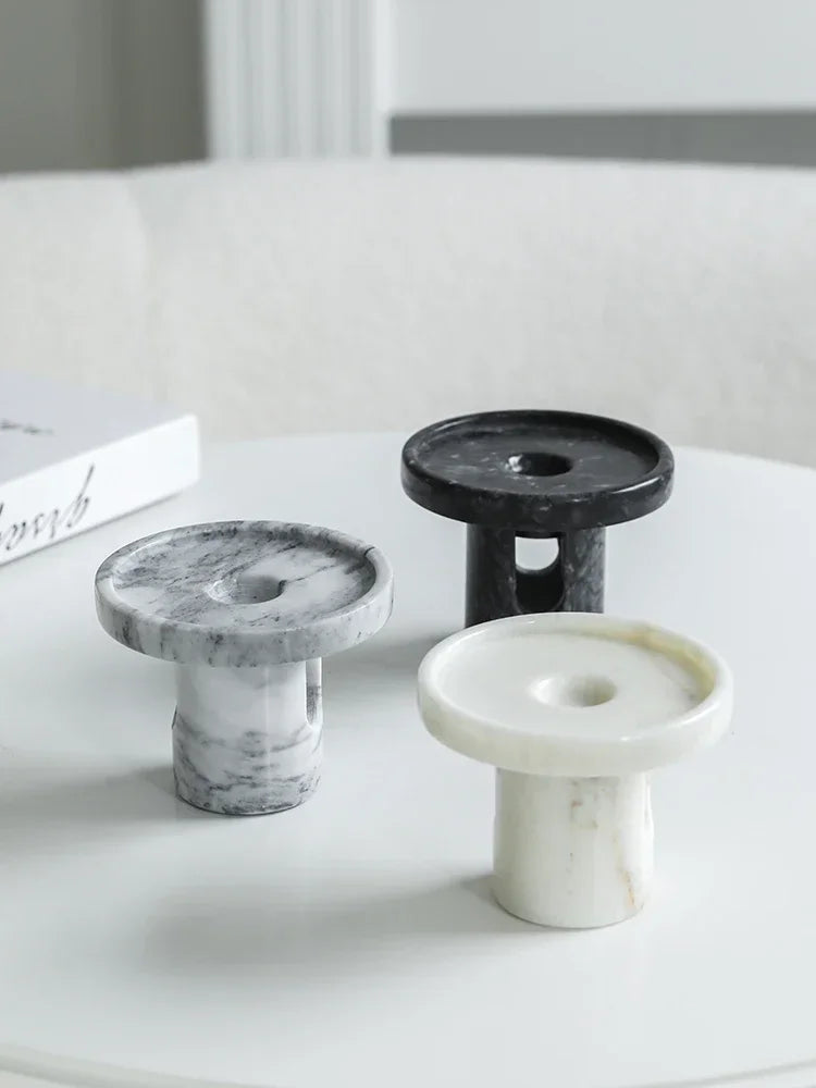 Natural Stone Marble Candle Holder