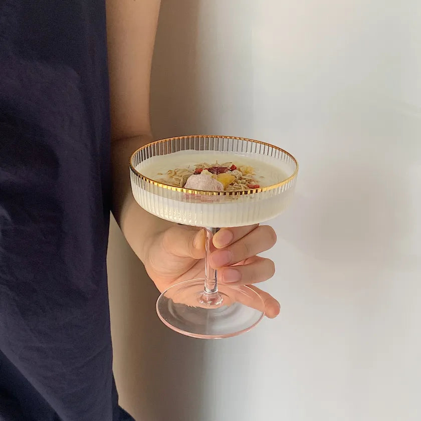 Ribbed Champagne Coupe