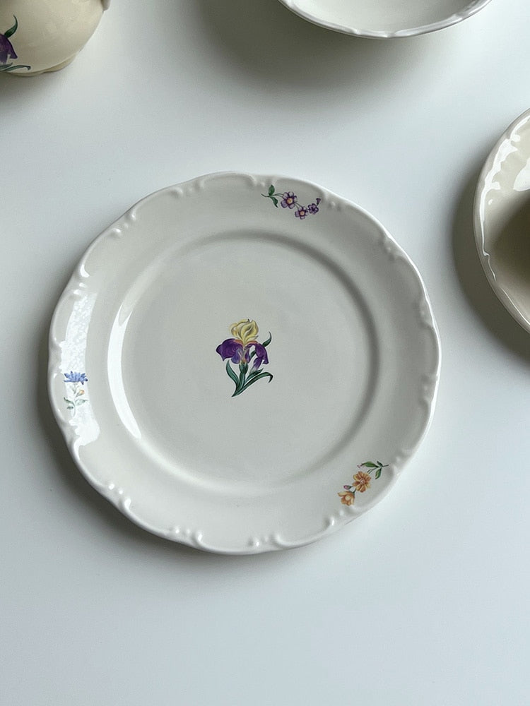 French Iris Ceramic Tableware