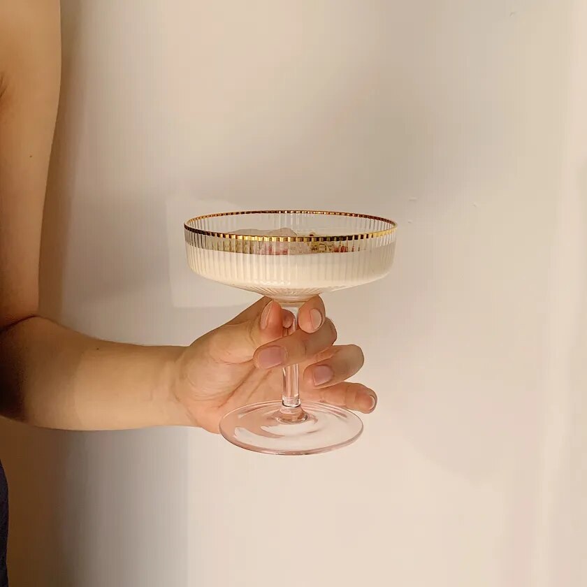 Ribbed Champagne Coupe