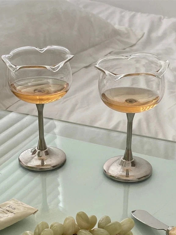 Metal Stem Wine Glass