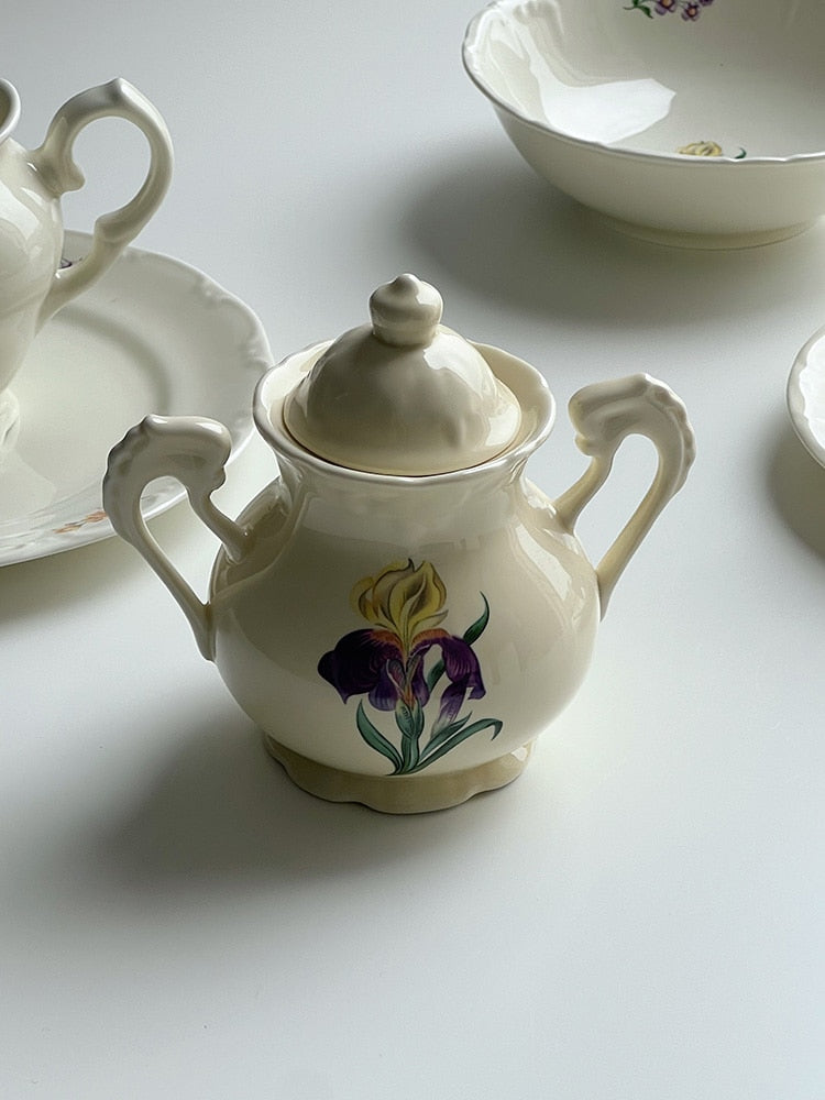 French Iris Ceramic Tableware