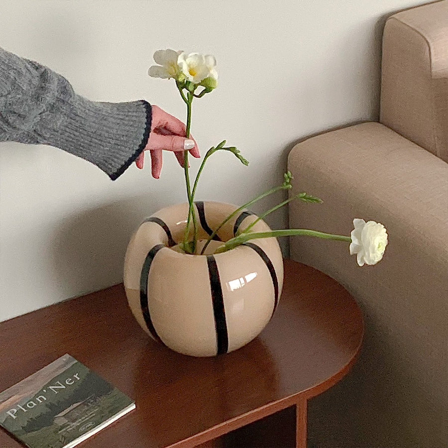 Painted Glass Hydroponic Vase