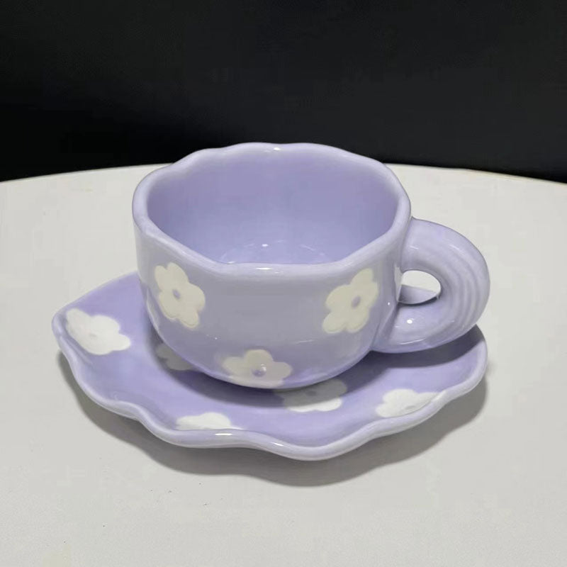Clouds Coffee Cup With Saucer