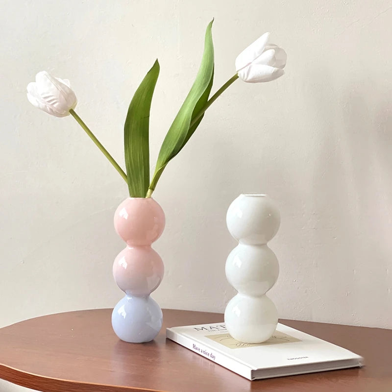 Pastel Flower Bubble Vase
