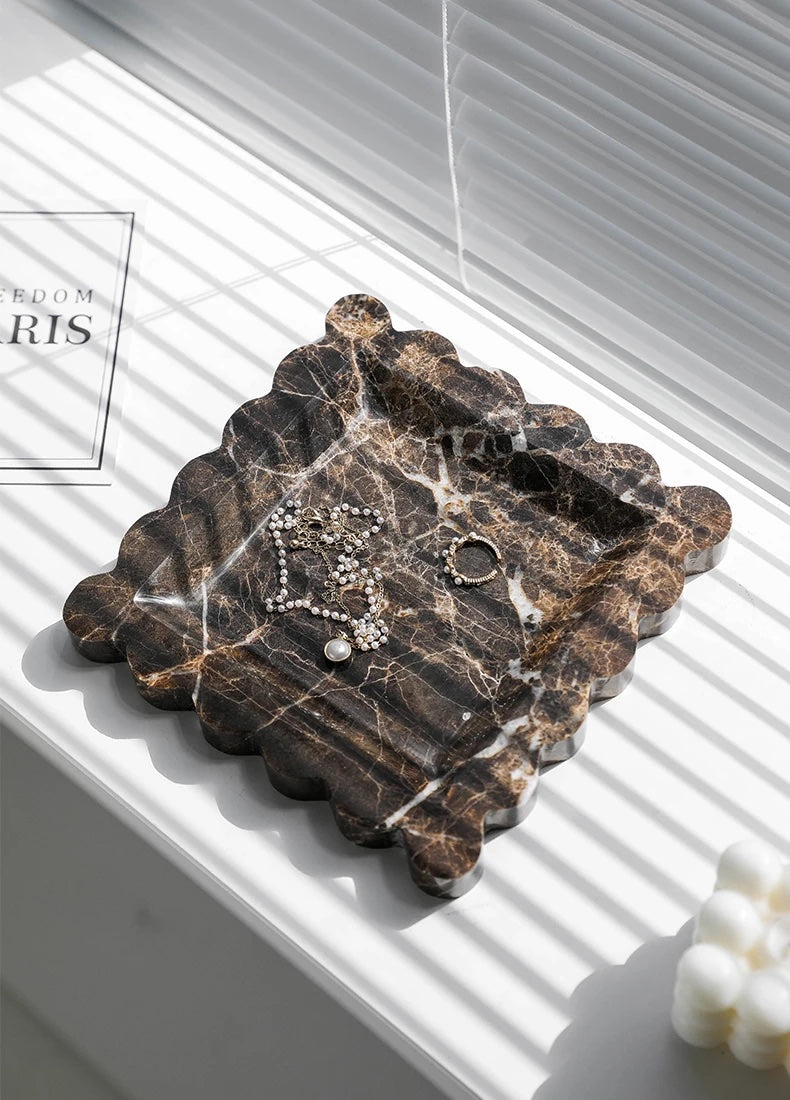 Natural Stone Scallop Tray