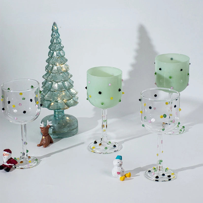 Colorful Candy Dots Wine Glass