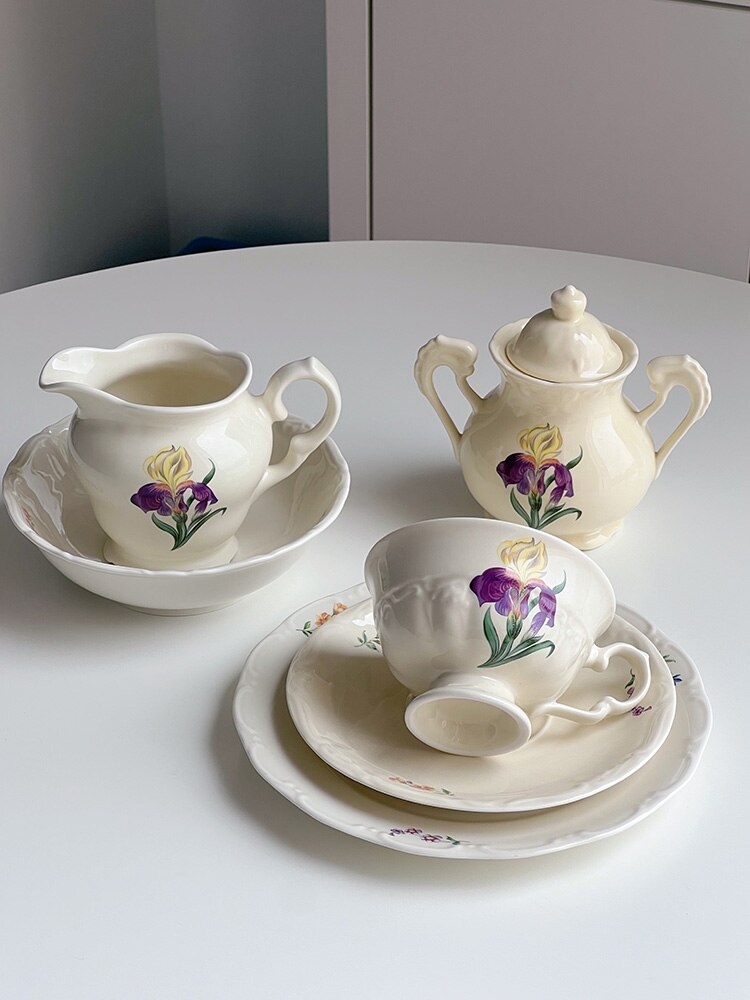 French Iris Ceramic Tableware