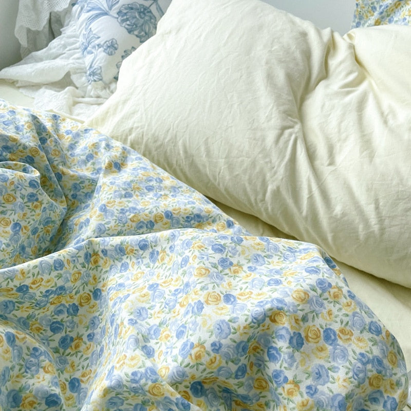 100% Cotton Retro Floral Sheet Set