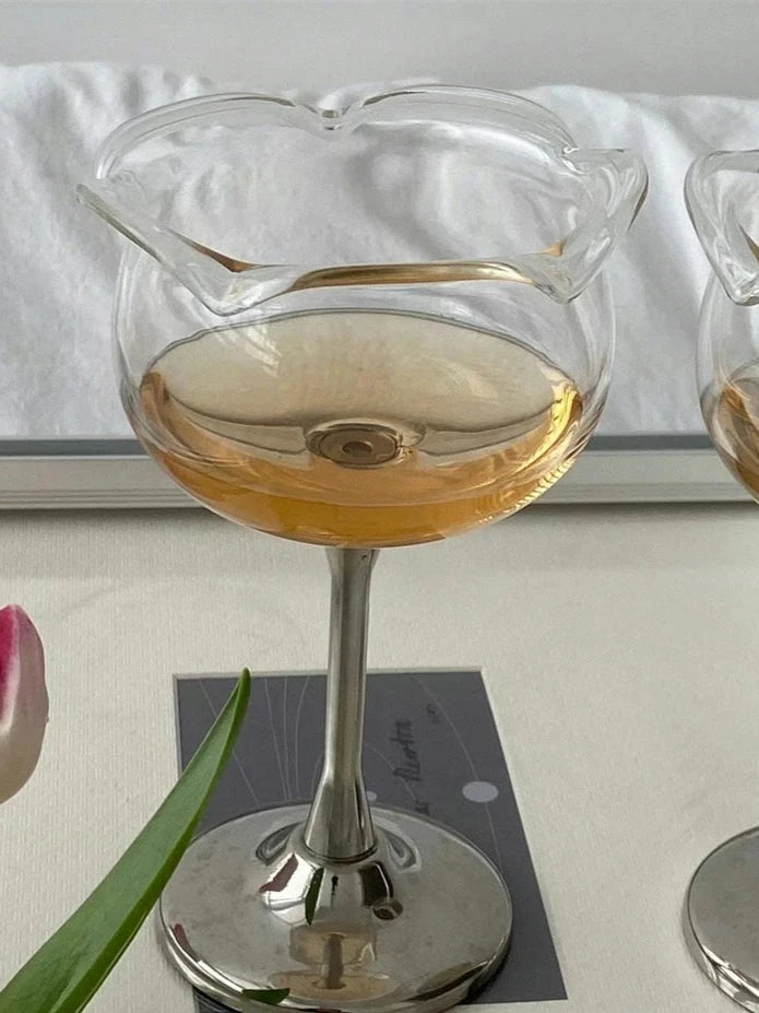 Metal Stem Wine Glass