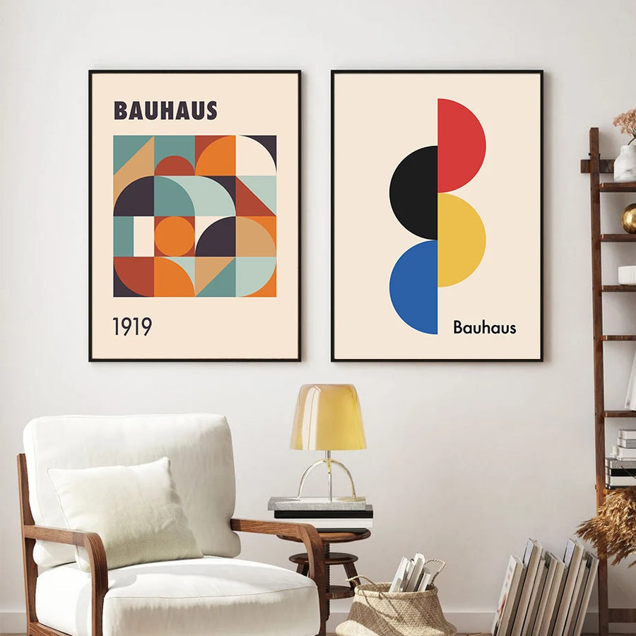 Bauhaus Abstract Geometry Posters