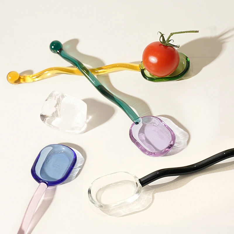 Squiggle Glass Spoons