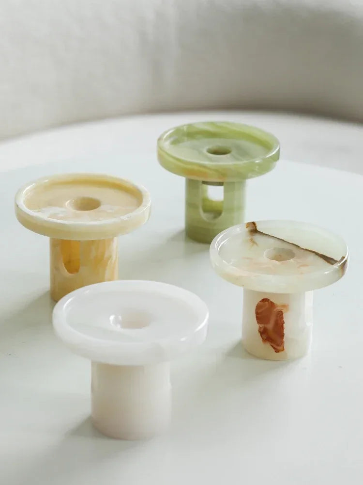 Natural Stone Marble Candle Holder