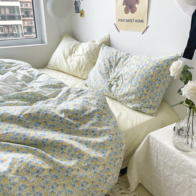 100% Cotton Retro Floral Sheet Set
