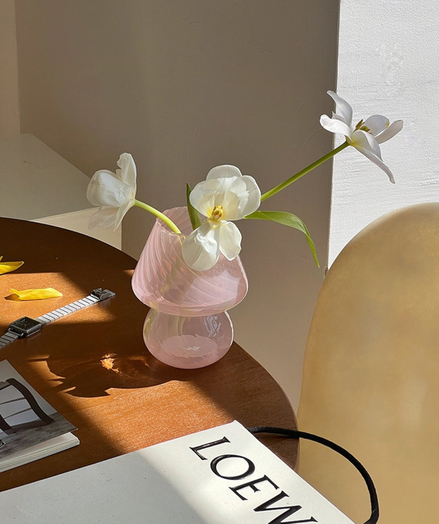 Glass Mushroom Table Vase