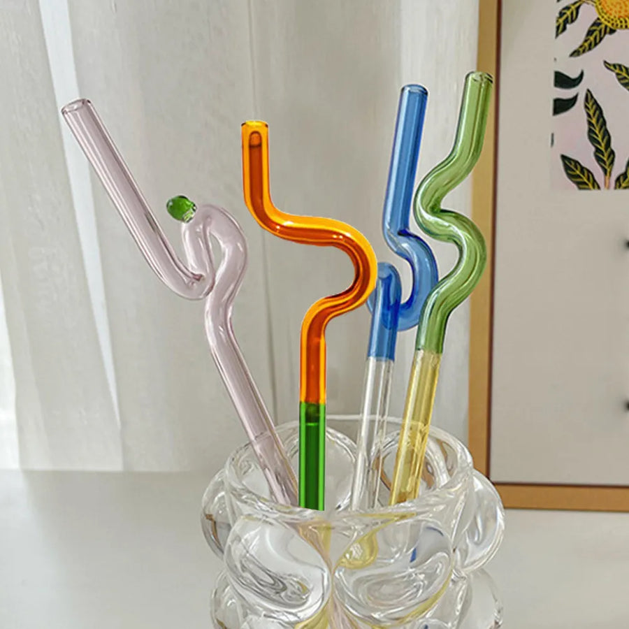 Glass Squiggle Straw