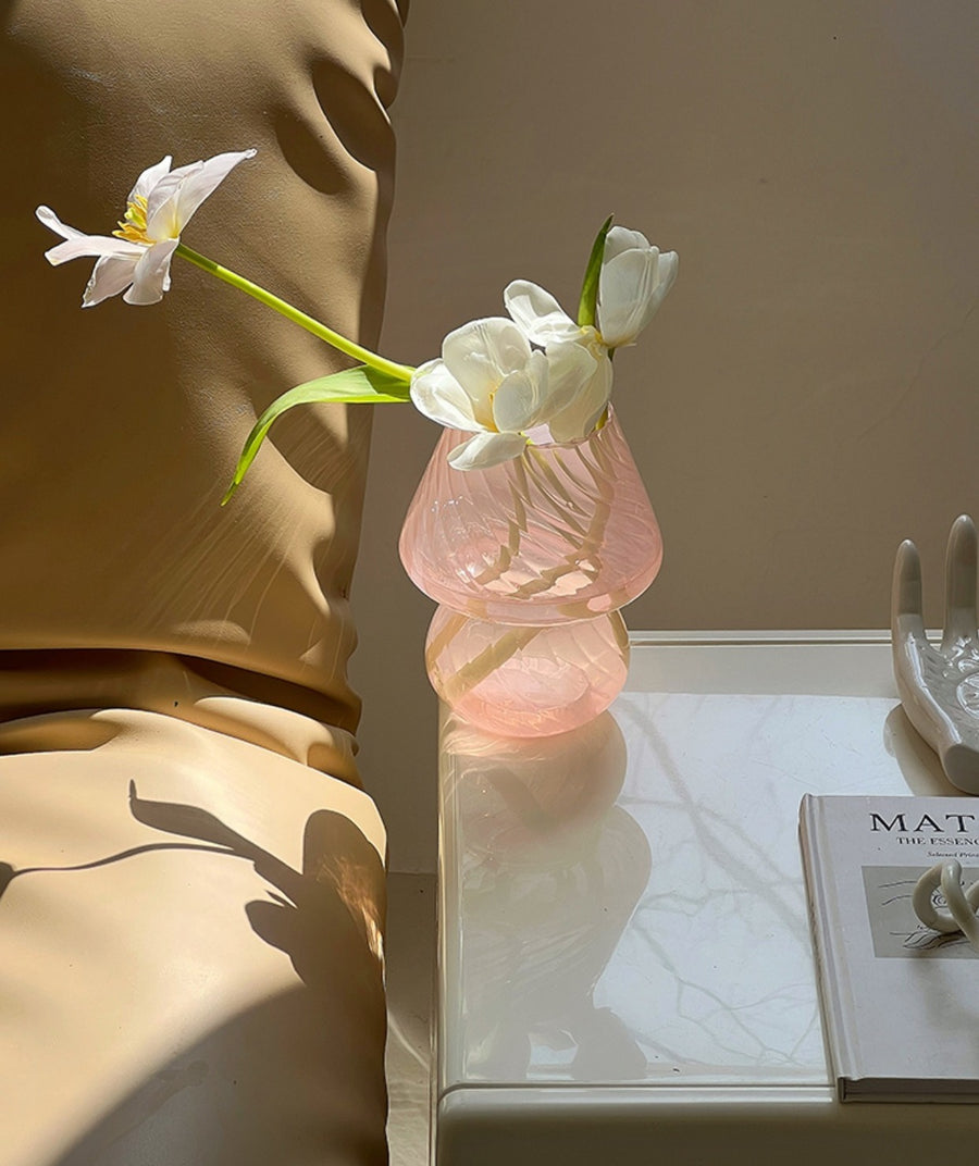 Glass Mushroom Table Vase