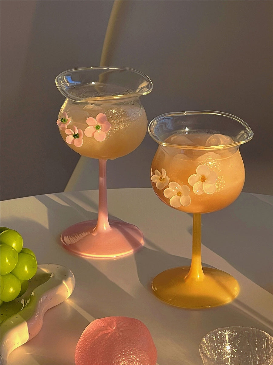 Daisy Wine Glass