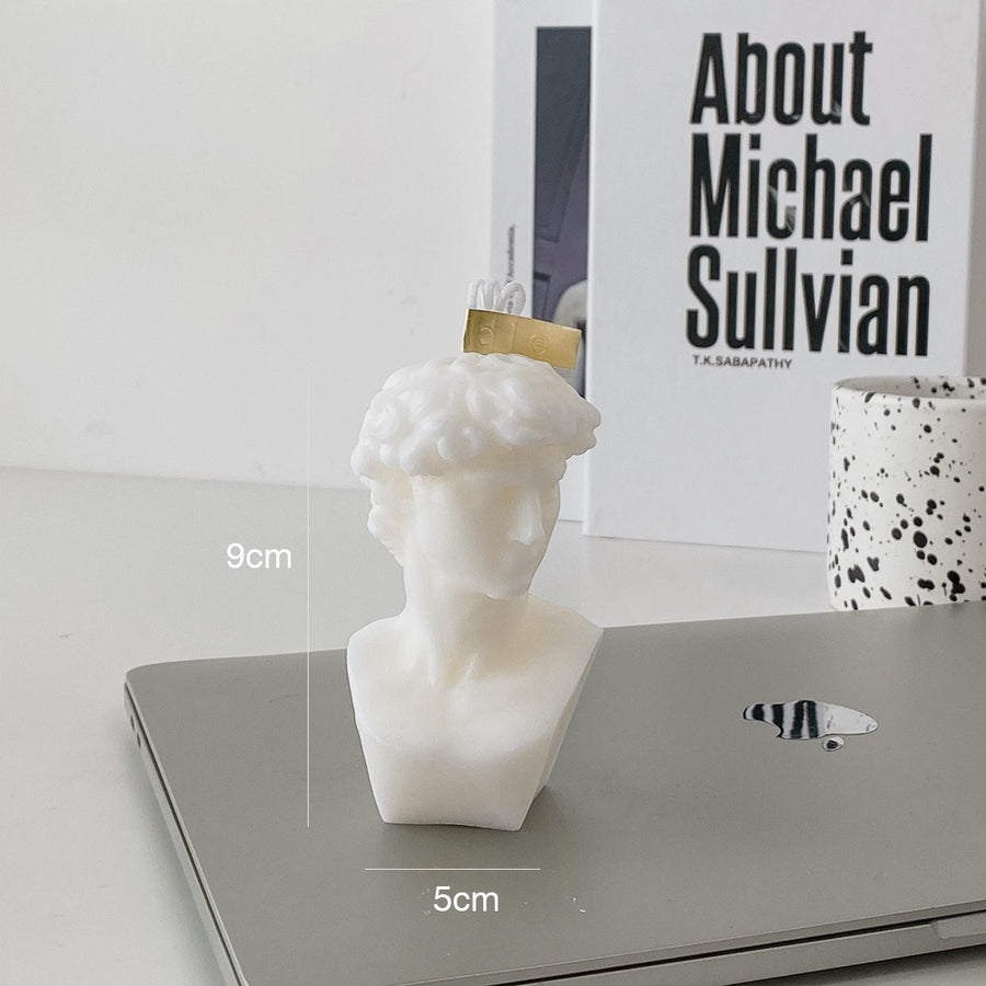 Man In Sculpture Candle