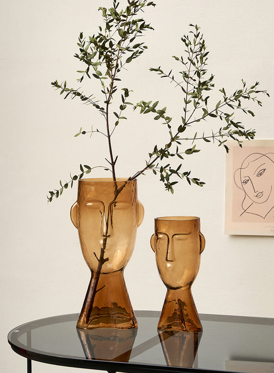 Glass Face Vase