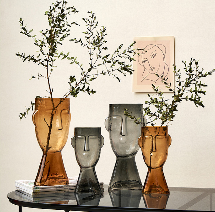 Glass Face Vase
