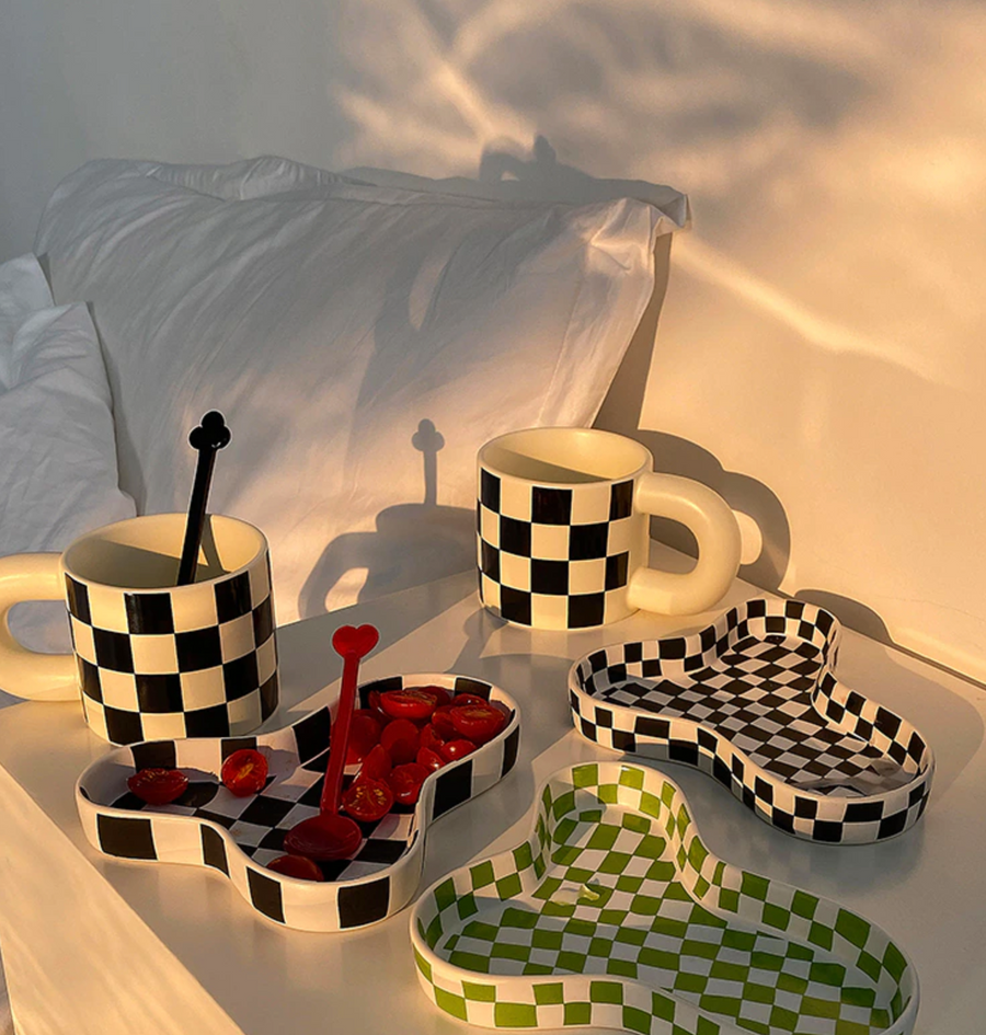 Checkerboard Ceramic Tray