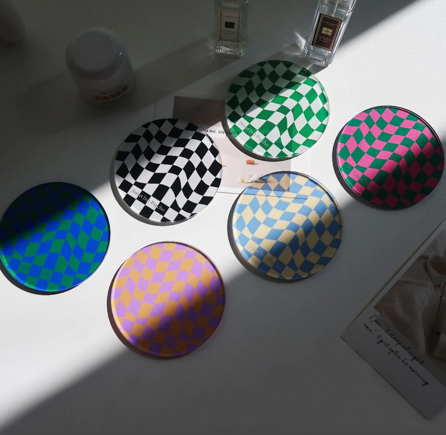 Checkered Acrylic Coaster
