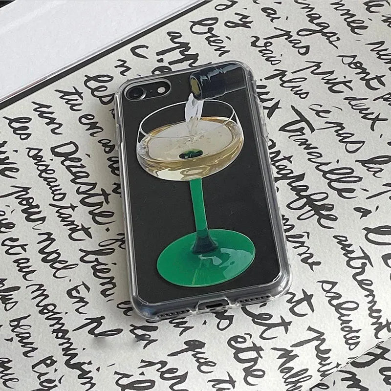 Wine Glass Transparent Phone Case