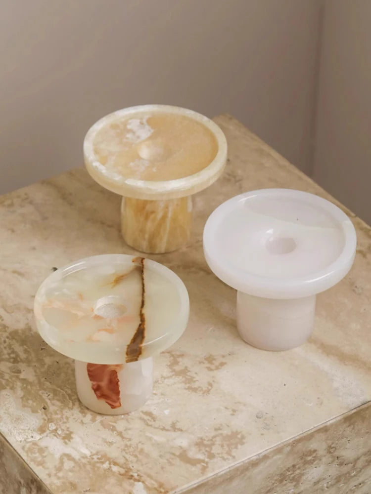 Natural Stone Marble Candle Holder